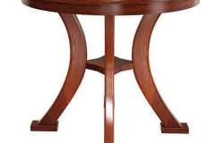 This custom Butler table is totally Amish made and look very similar to the Carlisle table except for the feet on the bottom of the legs. Seen here in Cherry wood with Michael's Cherry stain, this table in a 42" round size is perfect for the smaller room in your home.
