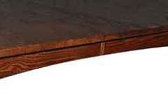 Curved skirting is popular on a lot of Mission style pieces and this custom style of table skirting can be put on just about any of our tables. Straight and scalloped skirts are also a couple of other styles that you can use instead.