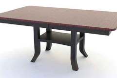 This custom crafted Amish made table has what is called a "square round" top on that eliminates the sharp corners. It can have a top with some other shape as well. Just tell us what you need and we will do our best to make it happen.