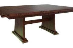 If you are looking for something different, go with this gorgeous Amish crafted Hampton table with the "Bunker Hill" shape top. It looks great in a dining room, a meeting room, or just about anywhere you would want to set it up. The top comes off easily so you can get through any door.