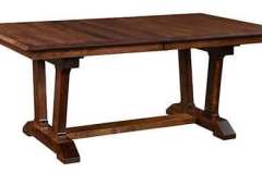 This table is custom Amish crafted out of Maple wood and is has a beveled edge. If you need it bigger, just ask and we will let you know how large it can be made. We have several options of wood and stain colors.
