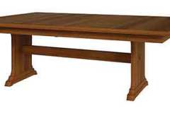 For a solidly Amish built custom table look no further that the Hoover Double Pedestal table. You can have it made as a conference table to put in a meeting room as well as a dining table. Up to 12 feet long is doable for this table.