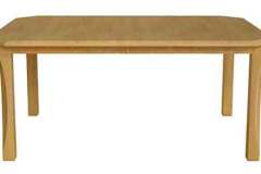 Our custom Amish made Liberty Leg table is shown here with the "clipped" corners and a beveled edge. You are welcome to have it made in several different sizes as well as with other woods. This one is done in Brown Maple wood with a "Natural" finish.