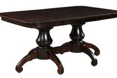 This custom made Amish Woodstock table has a square round top with it that is standard but other shapes can be made as well. Let us know how we can help you get what you want and we will do our best to make it happen.