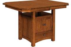 The Bassinet Cabinet bistro table can be crafted with the option of a different top.  Shown here is our clipped corner top but your bistro table can be made with round, square, rectangle, oval, or even bowed end top.