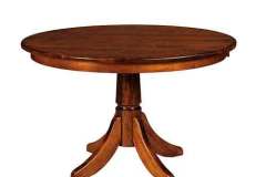 Round style Baytown table. Shown as a single pedestal version.