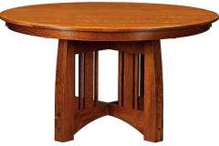 Our Brookville table with its custom base in with a round top.