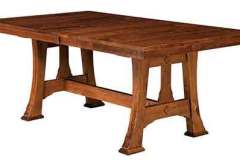 Shown in Cherry wood is the Cambridge trestle table.