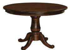 Amish crafted Chancellor single pedestal table.