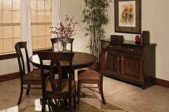 Round Single pedestal Chancellor table. Custom designed.