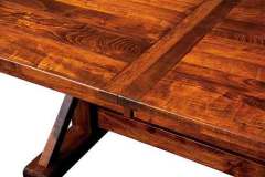 The custom Chesapeake table with the bread board ends. See the tongue and groove design.