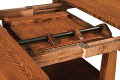 Showing the butterfly leaf in the Colebrook Cabinet table.