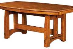 Our custom Colebrook trestle table with the black inlays.