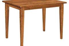 Amish designed Dayton leg table with our custom saw marks.