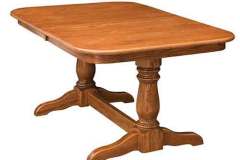 This is the custom Dutch double pedestal table shown in Oak wood.