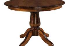 Amish built Easton single pedestal table with a round top.