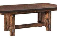 Here is our El Paso trestle table shown in a solid top.