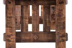 Rough sawn barn wood custom El Paso trestle table.