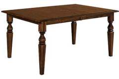 Shown is the Freemont Leg table with its custom legs. Amish building at its best.
