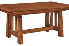 Amish crafted Freemont Trestle table in Oak wood.