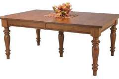 Custom crafted Harvest table. Note the custom turned legs.