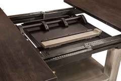 This is detailing the butterfly leaf of the Heidi Cabinet table.