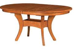 This is the double pedestal version of the Imperial custom Amish built table.