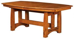 Colebrook trestle table with inlays