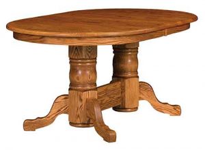 double pedestal table