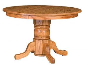 Amish custom built single pedestal table