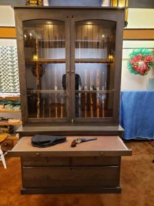Amish custom gun cabinet Shaw 12 gun tall