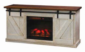 Custom Hand Crafted Amish Living Room Durango Fireplace Console TV Stand SC 60F.