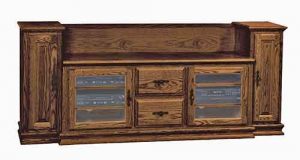 Custom Amish Crafted Living Room Heritage TV Stand With Towers SWE 60.