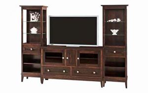 Amish Custom Made Venice Entertainment Center with Towers