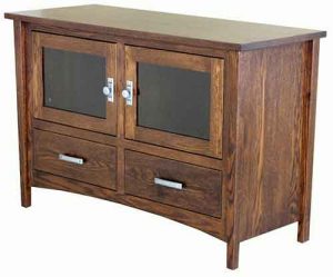 Amish Custom Built Living Room Arts and Crafts TV Stand.