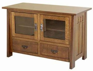 Amish Hand Crafted Custom Living Room Freedom TV Stand.