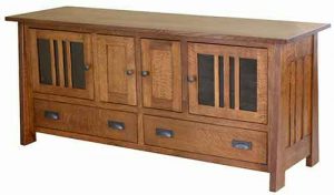 Amish Custom Crafted Living Room Freemont TV Stand.