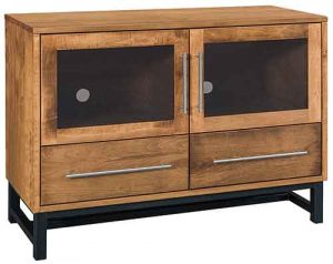Amish Custom Crafted Living Room Modella TV Stand.