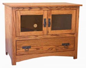 Amish Hand Crafted Custom Living Room Shaker TV Stand.