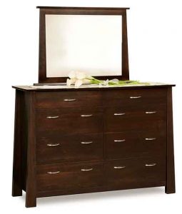 Darlington Amish Made Dresser With Attached Mirror.