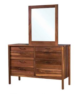 Tennyson Custom Built Amish Dresser With Mirror Attached.