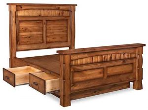 4 Drawer Storage Unit Bed Custom Made By Amish Craftsman.