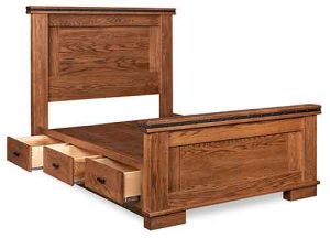 Amish Crafted Custom 3 Drawer Storage Unit Bed.