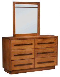 Custom Amish Built Bedroom Furniture Broadway Dresser With Mirror.