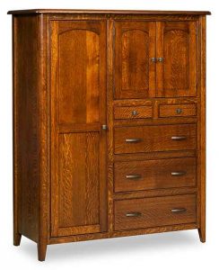 All Natural Hardwood Amish Crafted Bedroom Furniture Cascade Gentleman's Chest.
