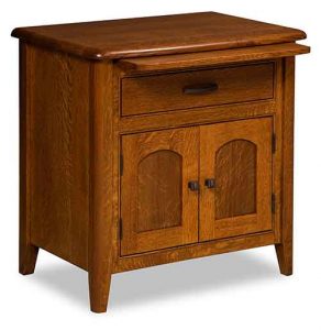 Hand Made Amish Bedroom Furniture Cascade Night Stand With Cabinet.