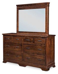 Amish Built Bedroom Furniture Conrad Creek Dresser With Mirror.