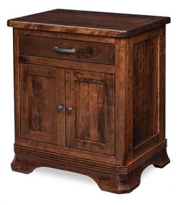 Amish Hand Crafted Bedroom Furniture Conrad Creek Night Stand With Cabinet.