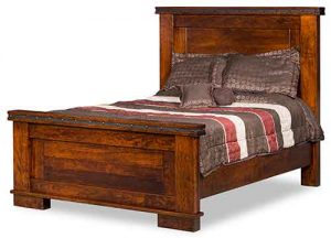 Natural Hardwood Amish Built Bedroom Furniture Monta Vista Bed.