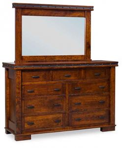 Amish Crafted Bedroom Furniture Monta Vista Dresser With Mirror.